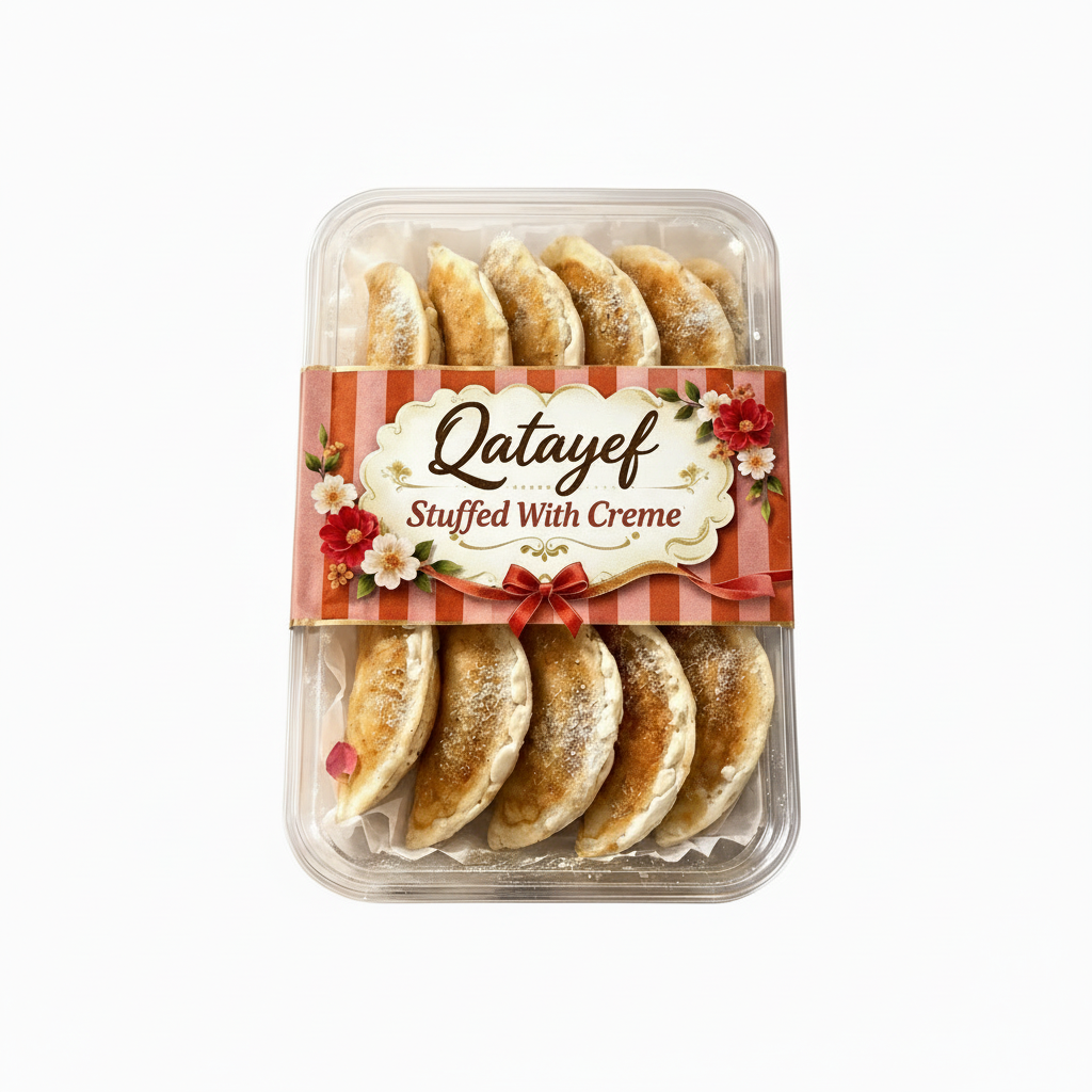 Qatayef Stuffed with Creme